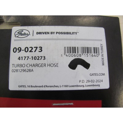 Патрубок интеркулера VW T4 1.9TD (от турбины) GATES 09-0273