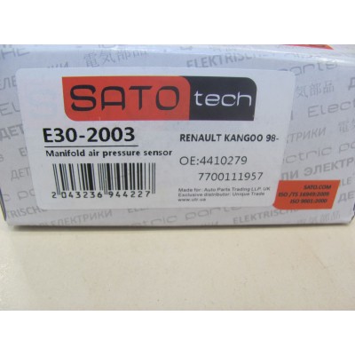 Датчик давления наддува Renault Trafic 1.9dCi/Kangoo 1.5dCi (крабик трубка вниз) SATO TECH E30-2003