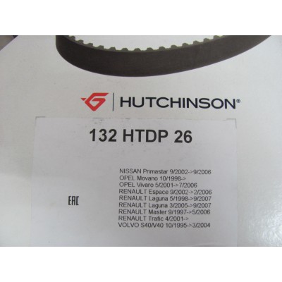 Ремень ГРМ Renault Trafic / Opel Vivaro (01-14) 1.9dCi HUTCHINSON 132HTDP26