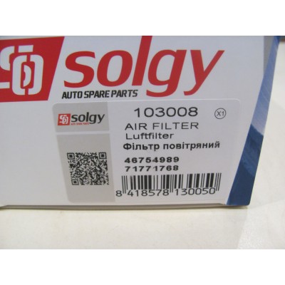 Фильтр воздушный Fiat Doblo (01-) 1.6i/1.9D/JTD SOLGY 103008
