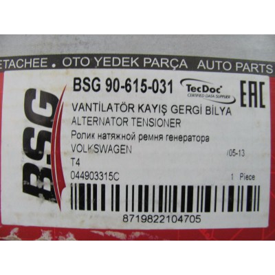 Натяжитель ремня генератора VW T4 (черн) BSG 90-615-031
