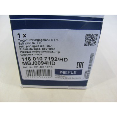 Верхняя шаровая опора Volkswagen T4 MEYLE 116 010 7192/HD