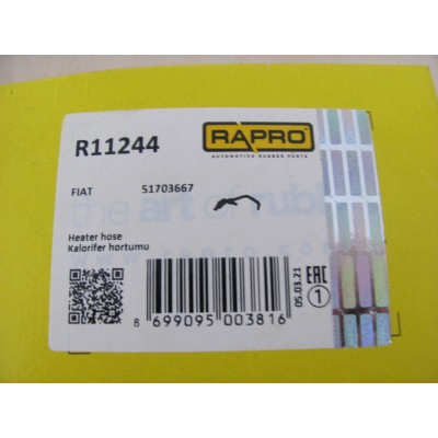 Патрубок печки Fiat Doblo 1.3JTD Multijet (05-) RAPRO 11244