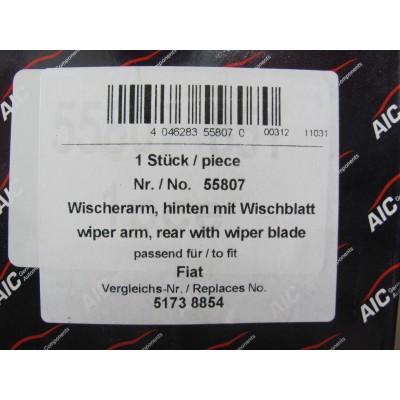 Рычаг стеклоочистителя (с дворником, задняя, распашонка) Fiat Doblo AIC 55807