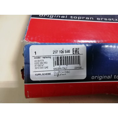 Диск сцепления Renault Trafic / Opel Vivaro (01-14) 1.9dCi TOPRAN 207 106