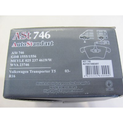 Тормозные колодки передние VW T5 (ATE) AUTOSTANDART AST746