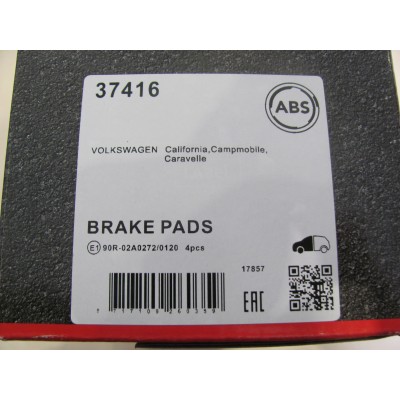 Тормозные колодки передние VW T5 (ATE) ABS 37416