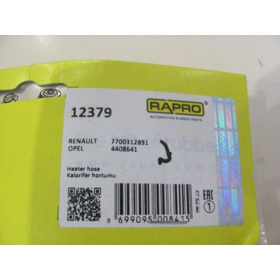 Патрубок печки Renault Trafic 1.9dCi (01-06) RAPRO 12379